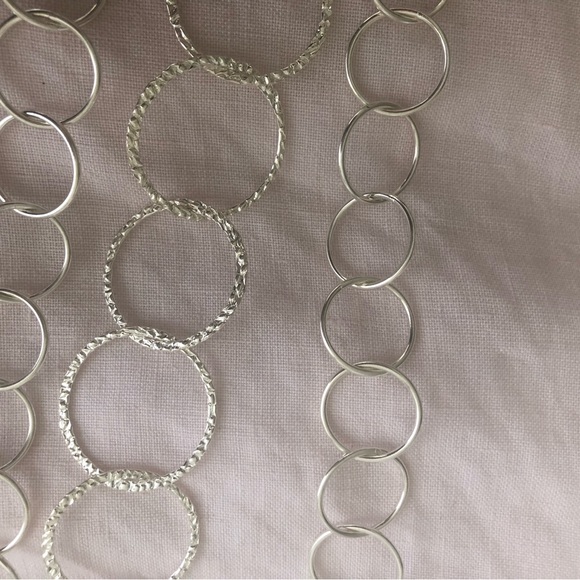 NWOT .925 sterling silver 3 strand necklace - Picture 3 of 7